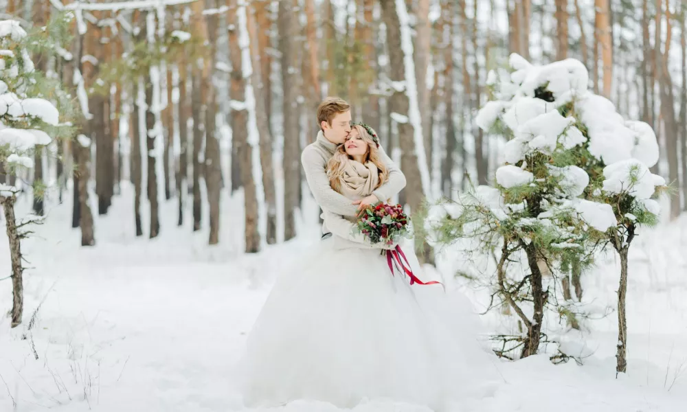 snowy wedding Geogia